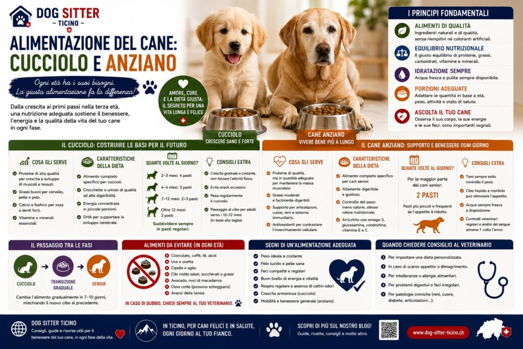 Cucciolo e Cane Anziano: Come Cambia l’Alimentazione