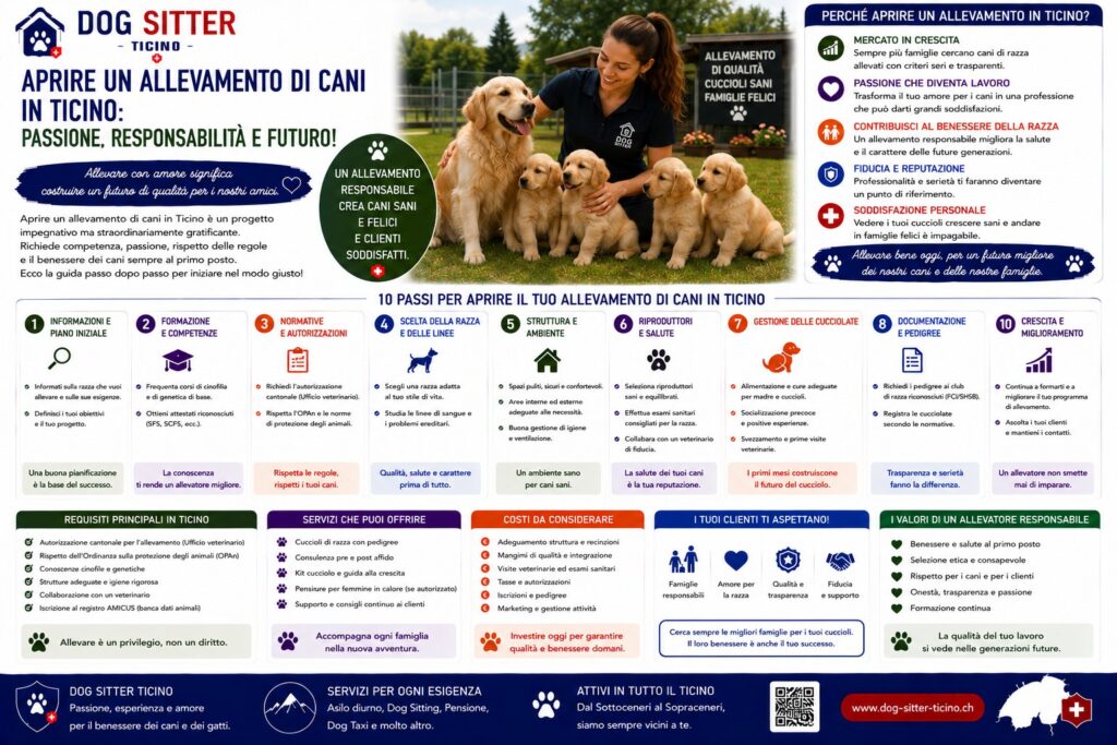 Aprire un Allevamento di Cani in Ticino: Norme e Autorizzazione