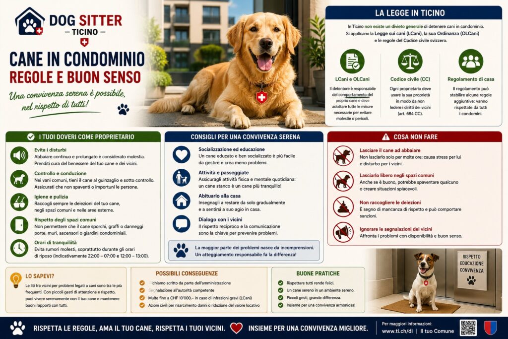 Cane in Condominio in Ticino: Regole e Buon Vicinato
