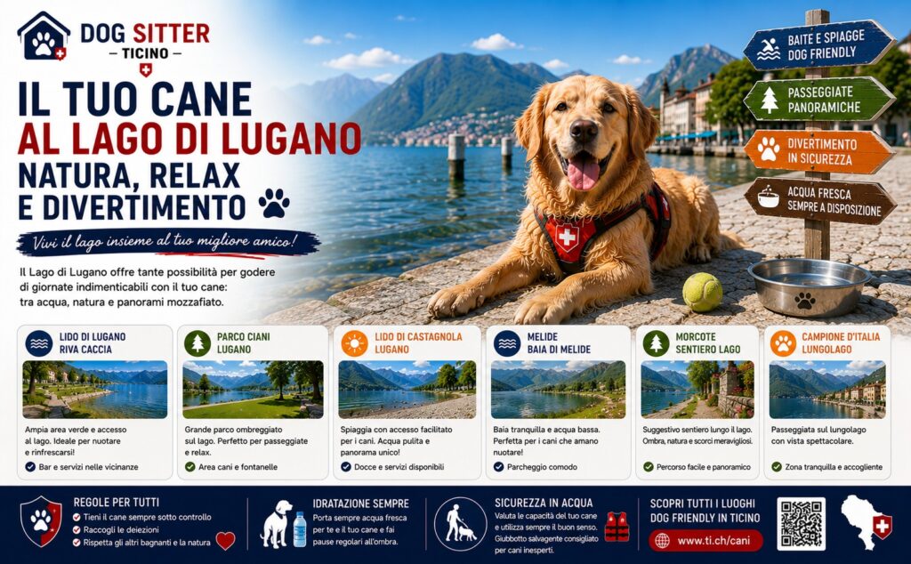Col Cane sul Lago di Lugano: Spiagge, Battelli e Lungolago