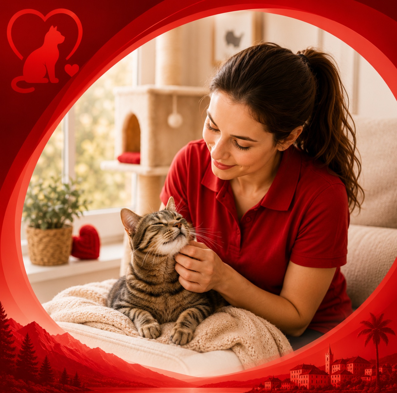 Cat sitter a domicilio a Locarno: il gatto accudito nel suo ambiente