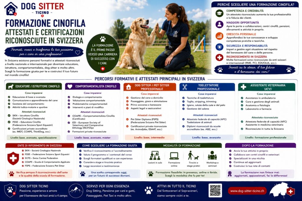 Formazione Cinofila e Attestati Riconosciuti in Svizzera