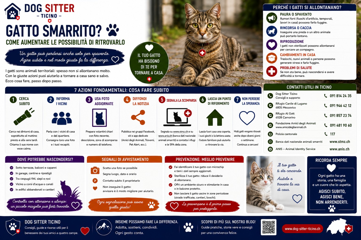 Gatto smarrito: cosa fare per ritrovarlo