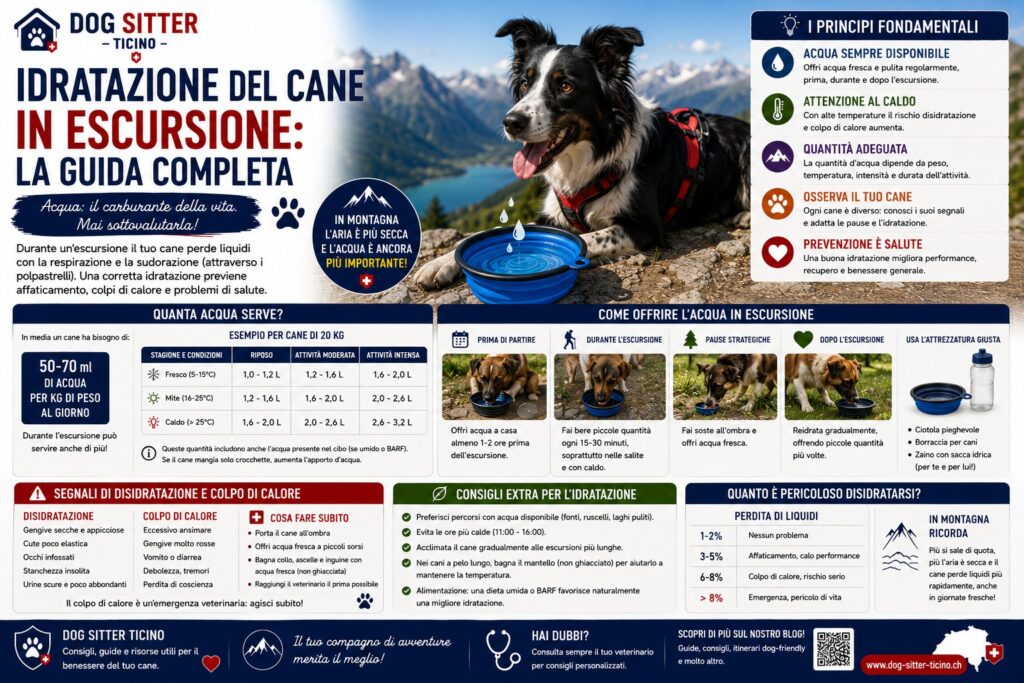 Idratazione del Cane in Escursione: Quanta Acqua Serve