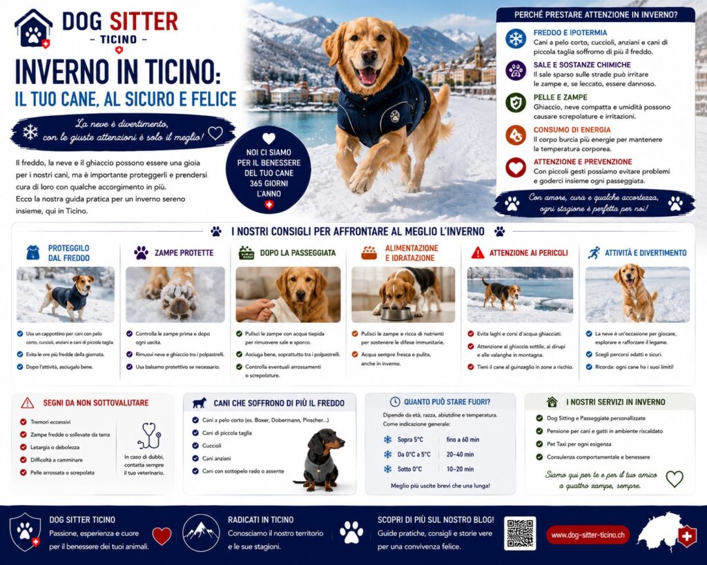 Inverno col Cane in Ticino: Neve, Freddo e Sale Antighiaccio