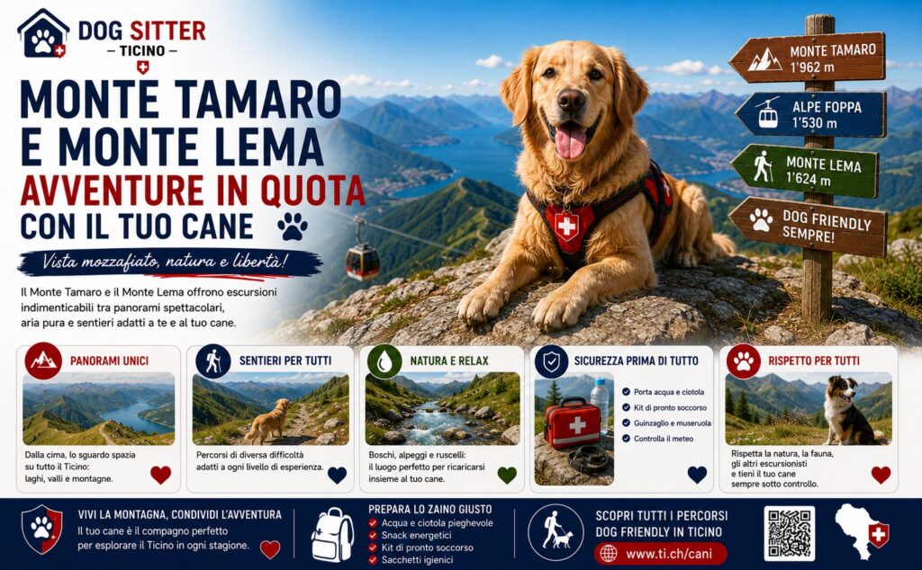 Monte Tamaro e Lema con il Cane: Impianti e Sentieri