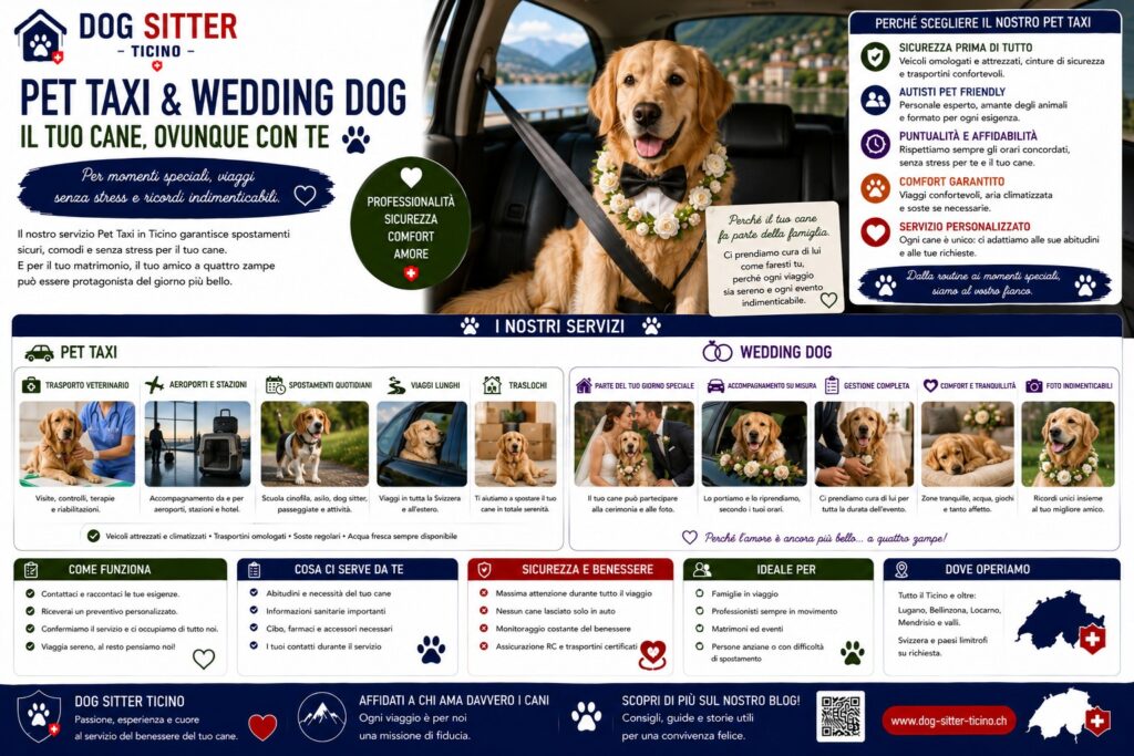 Pet Taxi e Wedding Dog Sitter: i Servizi che Non Sapevi di Volere