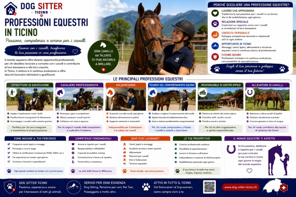 Professioni Equestri in Ticino: Istruttore, Maniscalco e Groom