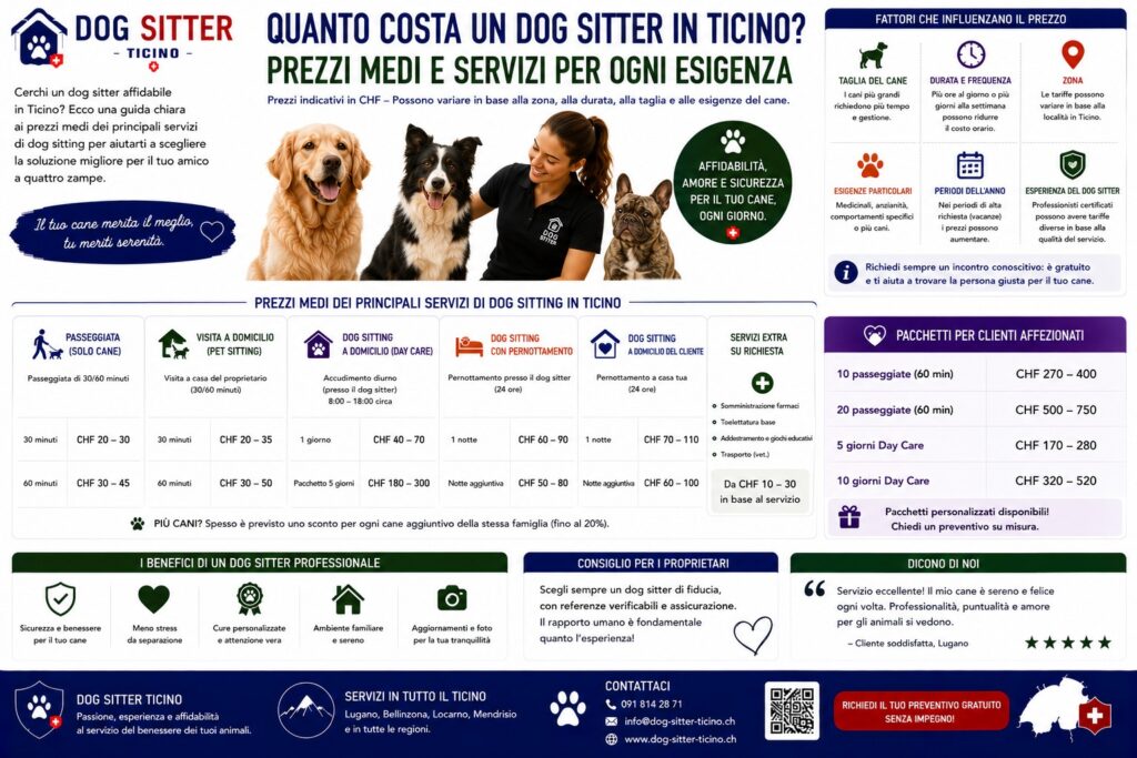 Quanto Costa un Dog Sitter in Ticino: Fattori e Fasce