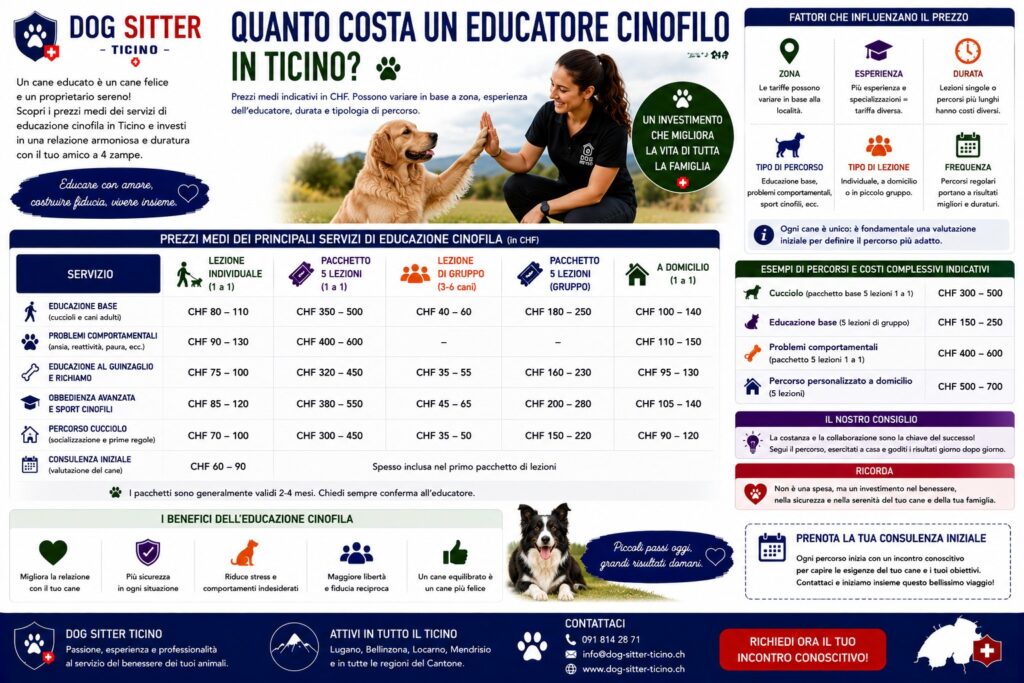 Quanto Costa un Educatore Cinofilo in Ticino