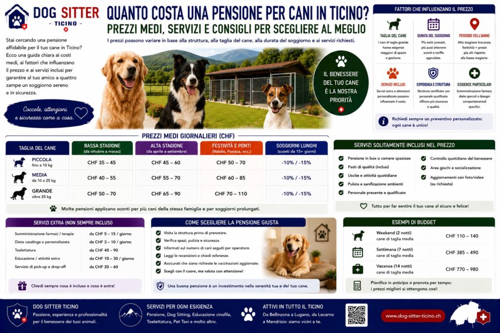 Quanto Costa una Pensione per Cani in Ticino